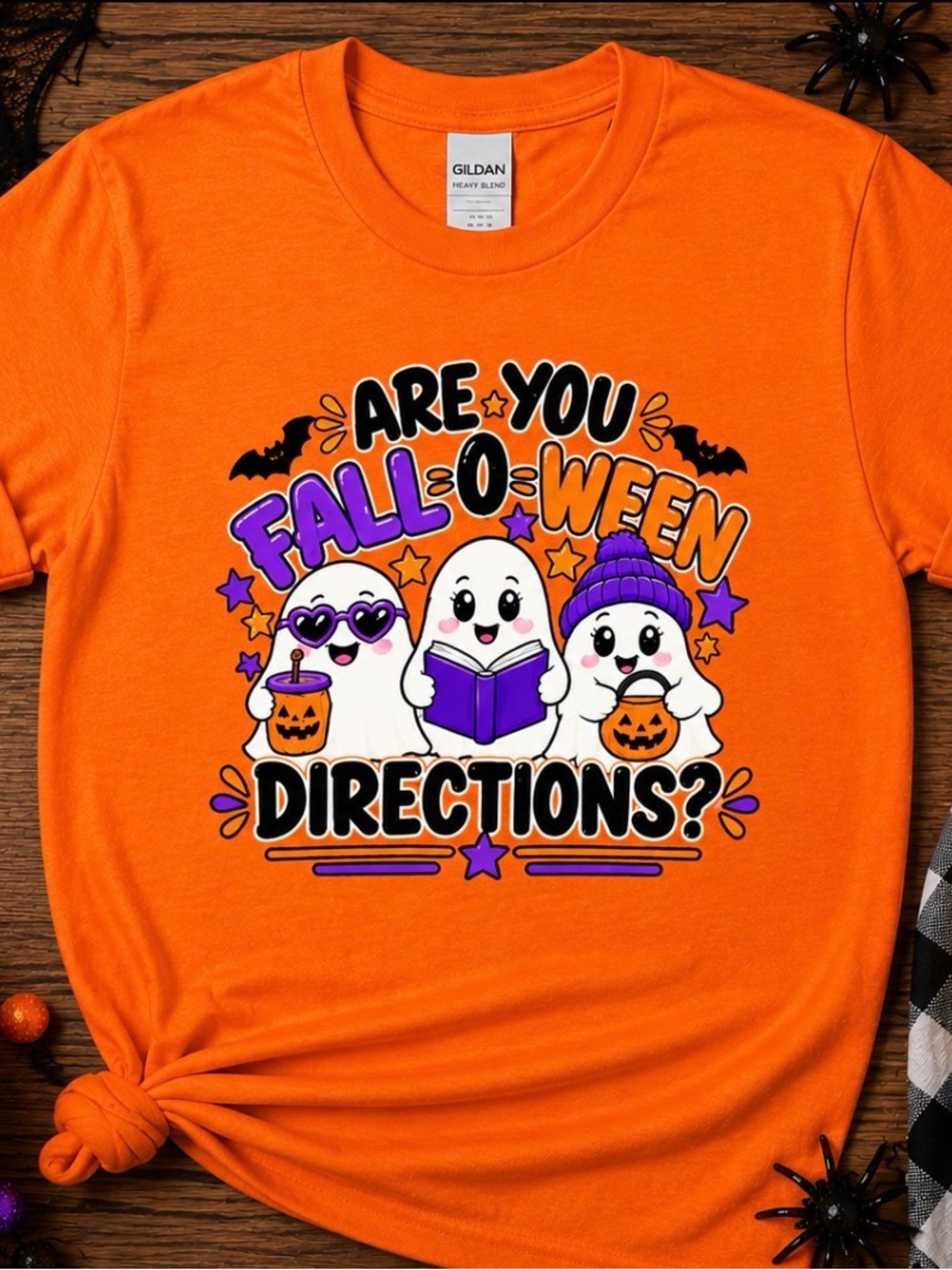 Teacher Orange 'Are You Fall-O-Ween Directions?' Halloween T-Shirt